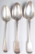 GEORGE III & IV SILVER SERVING SPOONS