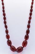 CHERRY BAKELITE BEADED NECKLACE