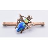 VICTORIAN OPAL & SEEDPEARL BAR BROOCH