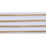 9CT GOLD FLAT LINK NECKLACE CHAIN