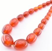 20TH CENTURY RED EARLY PLASTIC NECKLACE