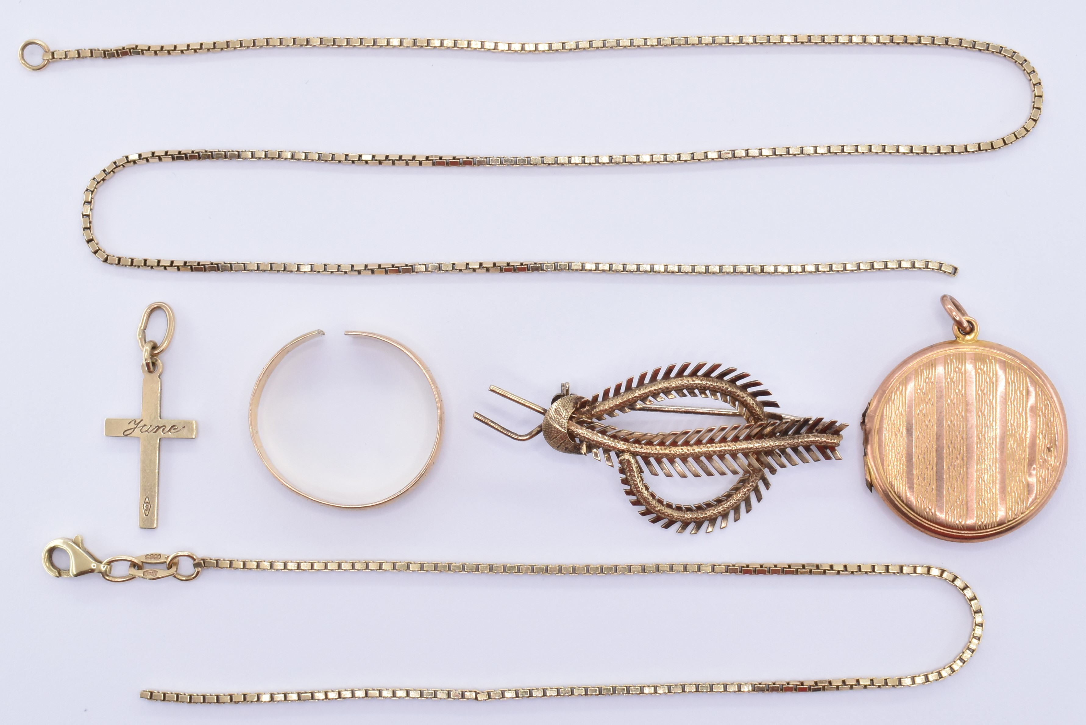 GROUP OF 20TH CENTURY GOLD JEWELLERY