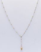 9CT GOLD TWO TONE PENDANT NECKLACE