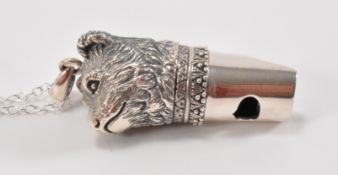 SILVER WHISTLE IN THE FORM OF BEAR