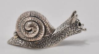 SILVER SNAIL FIGURINE