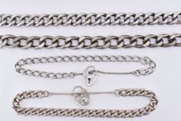 GROUP OF SILVER BRACELETS