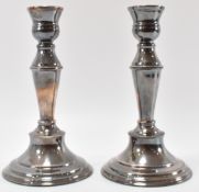 PAIR OF ASPREY & CO SILVER CANDLESTICKS