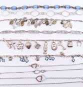 ASSORTMENT OF SILVER BRACELETS