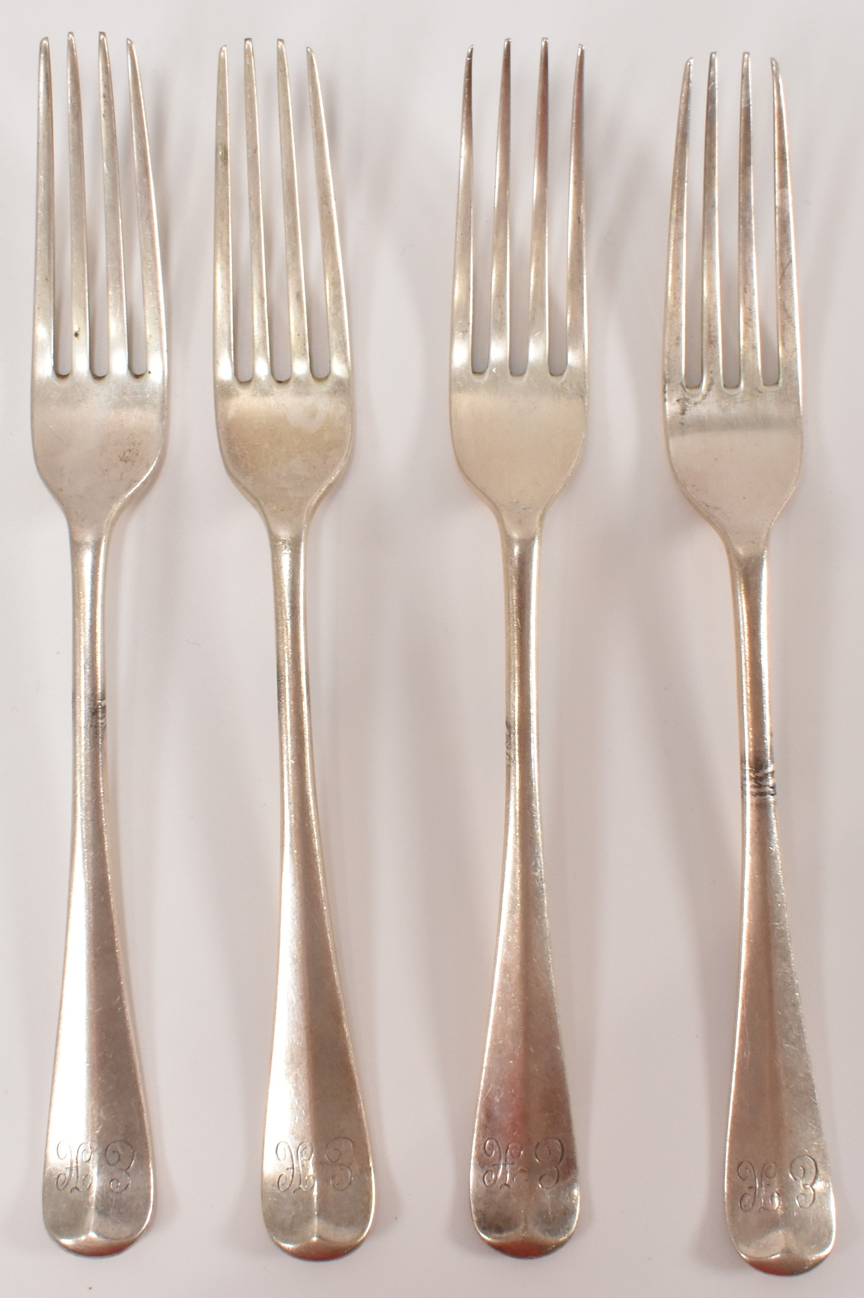 FOUR BARKER BROTHER SILVER FORKS