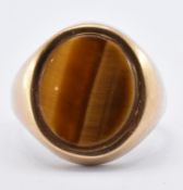 9CT GOLD & TIGERS EYE SIGNET RING