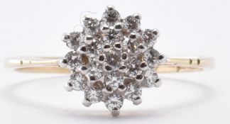 9CT GOLD & CZ CLUSTER RING