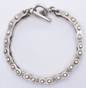 SILVER BIKE CHAIN BRACELET