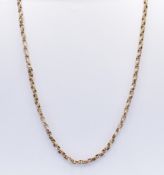 VICTORIAN 9CT GOLD LONG CHAIN