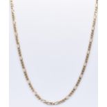 9CT GOLD FIGARO LINK NECKLACE CHAIN