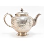 VICTORIAN SILVER COMMEMORATIVE TEAPOT