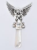 SILVER ANGEL BABIES RATTLE