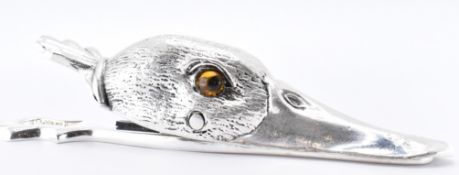 SILVER PLATED DUCKS HEAD PAPER CLIP