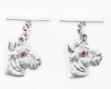 PAIR OF SCOTTY DOG CUFFLINKS