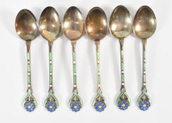 SEIX TURNER & SIMPSON ENAMELLED TEASPOONS