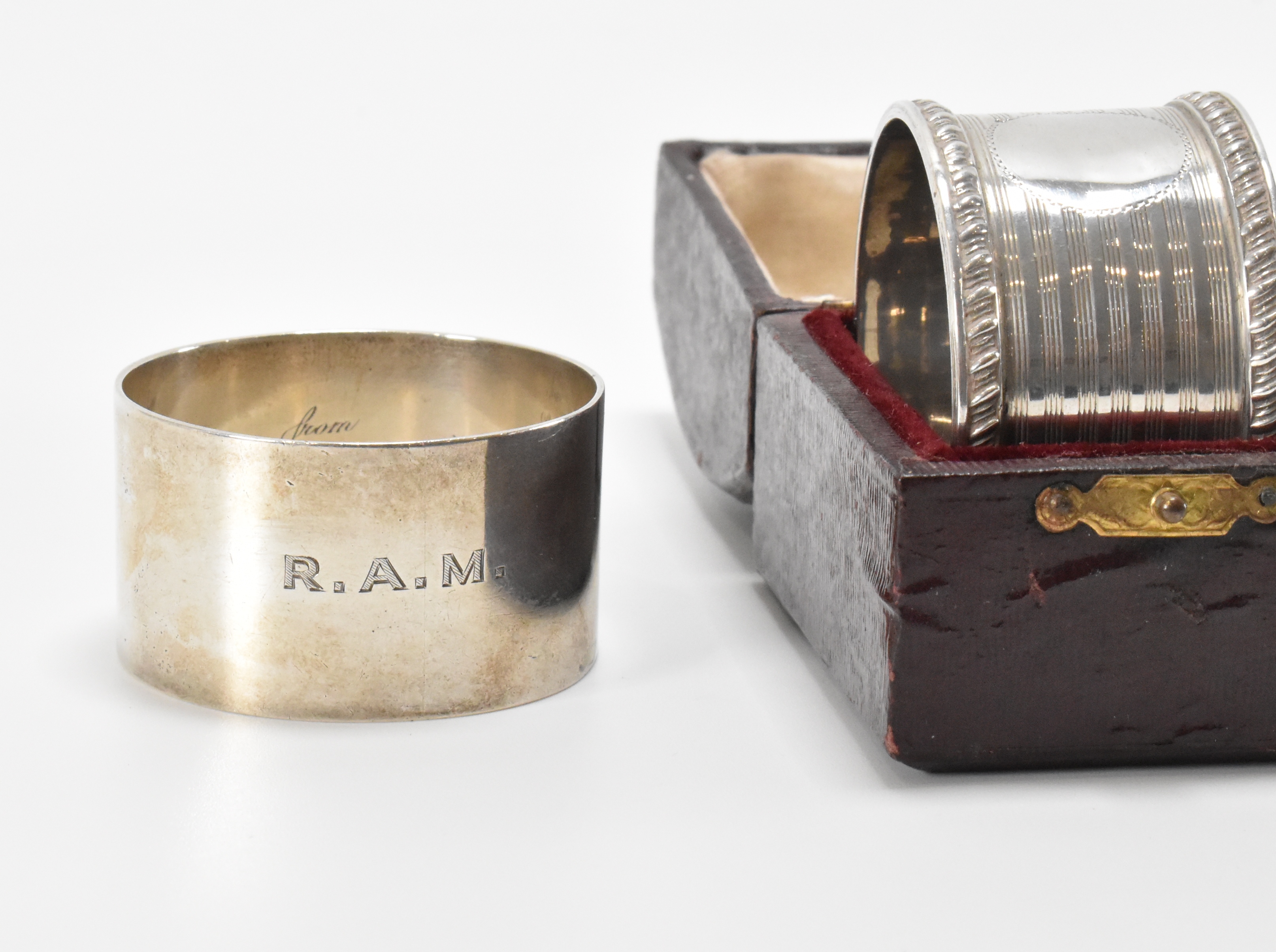 THREE SILVER HALLMARKED NAPKIN RINGS - Image 2 of 7