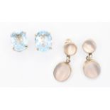 TWO PAIRS OF 9CT GOLD EARRINGS