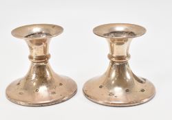 PAIR OF SILVER L J MILLINGTON CANDLESTICKS