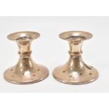 PAIR OF SILVER L J MILLINGTON CANDLESTICKS