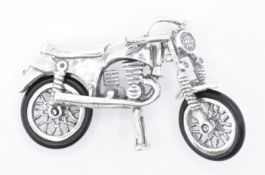 SILVER ARTICULATED MOTORBIKE FIGURE