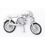 SILVER ARTICULATED MOTORBIKE FIGURE