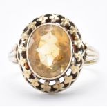 9CT GOLD & CITRINE RING