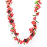 1930S POPPY COLLAR NECKLACE