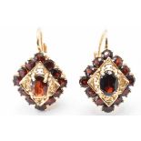 PAIR OF 14CT GOLD & GARNET EARRINGS