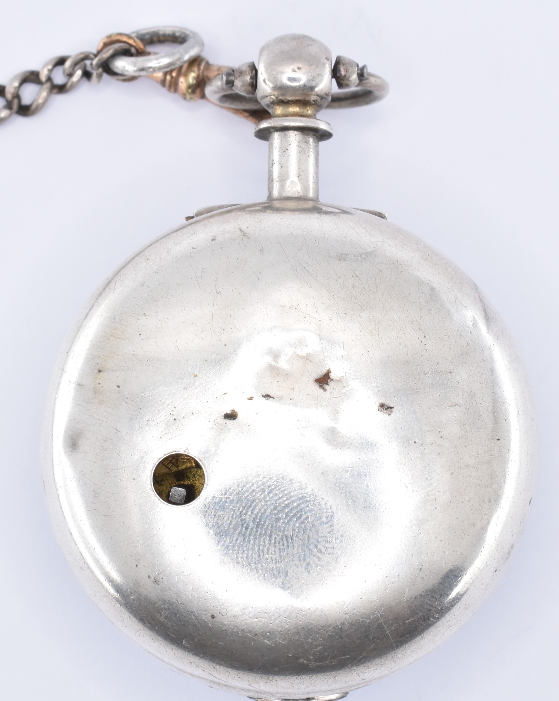 VICTORIAN HALLMARKED SILVER CALEB REEVES POCKET WATCH - Image 6 of 9