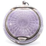 1920'S HORTON & ALLDAY SILVER GUILLOCHE ENAMELLED COMPACT