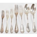 SILVER FRENCH SPOONS AND FORKS