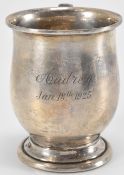 SILVER 1920S CHRISTENING CUP