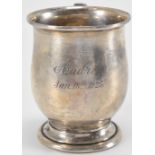 SILVER 1920S CHRISTENING CUP