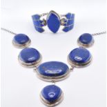 SILVER & LAPIS LAZULI NECKLACE & BRACELET