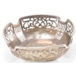 1930S SILVER PIERCED TRINKET DISH