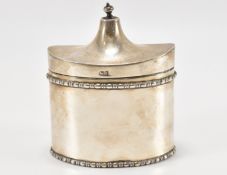 EARLY 20TH CENTURY HALLMARKED SILVER TEA CADDY