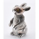 SILVER RABBIT FIGURE