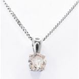 9CT GOLD DIAMOND PENDANT NECKLACE