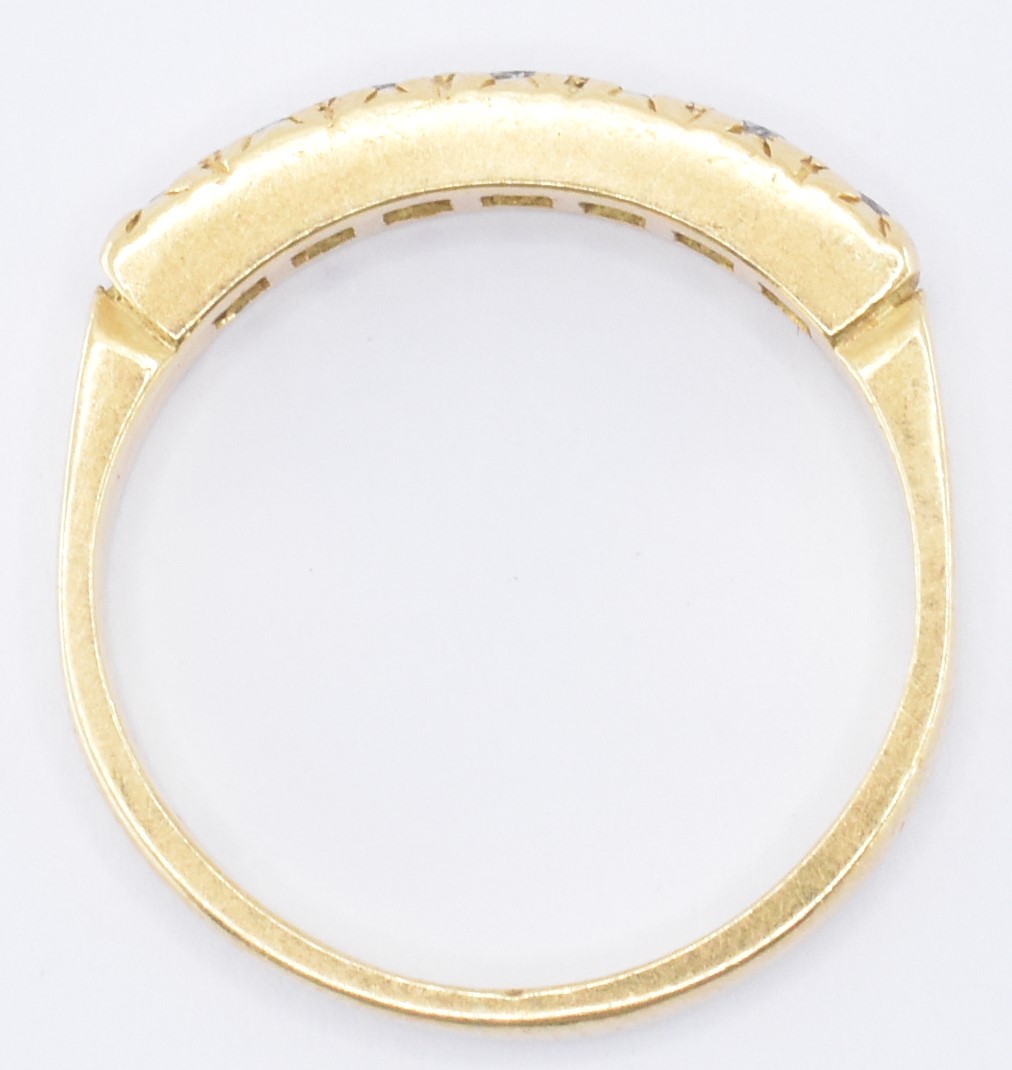 18CT GOLD & DIAMOND SEVEN STONE RING - Image 7 of 7