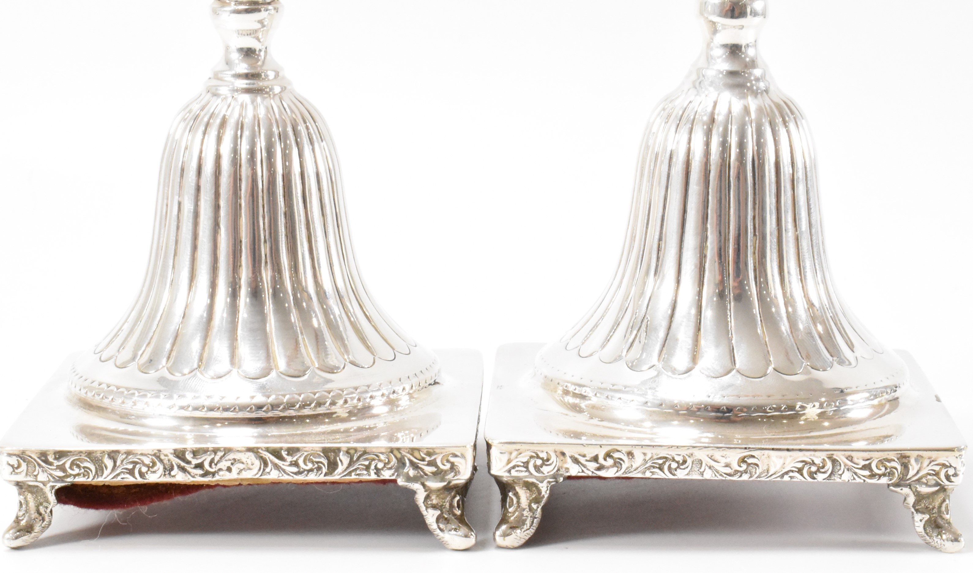 PAIR OF SILVER CANDLESTICKS - Image 3 of 4