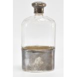 ASPREY SILVER & CUT GLASS HIP FLASK