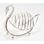 SILVER PLATED SWAN TOAST RACK