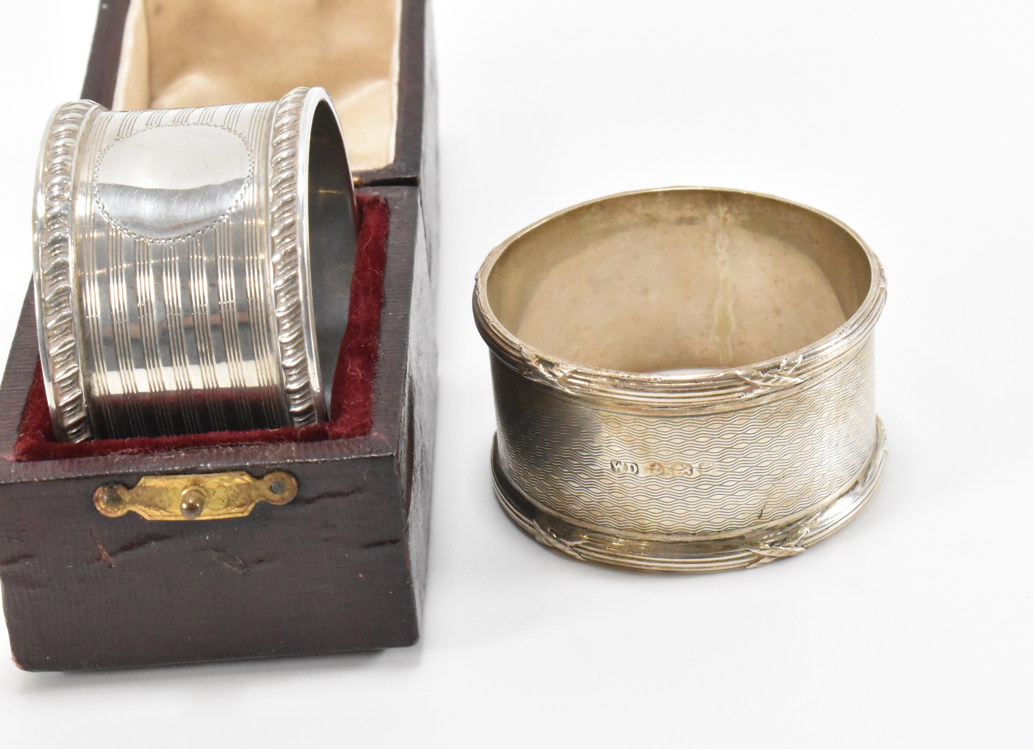 THREE SILVER HALLMARKED NAPKIN RINGS - Image 4 of 7