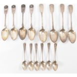 THREE SETS OF VICTORIAN & LATER SILVER SPOONS