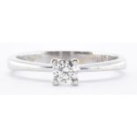 9CT WHITE GOLD DIAMOND SOLITAIRE RING