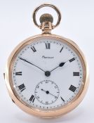 HALLMARKED 9CT GOLD PRESCOTT POCKET WATCH